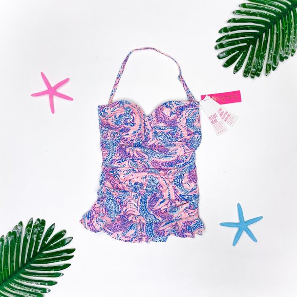 Lilly Pulitzer Carmen Ruffled Tankini Swimsuit - Picture 2 of 10